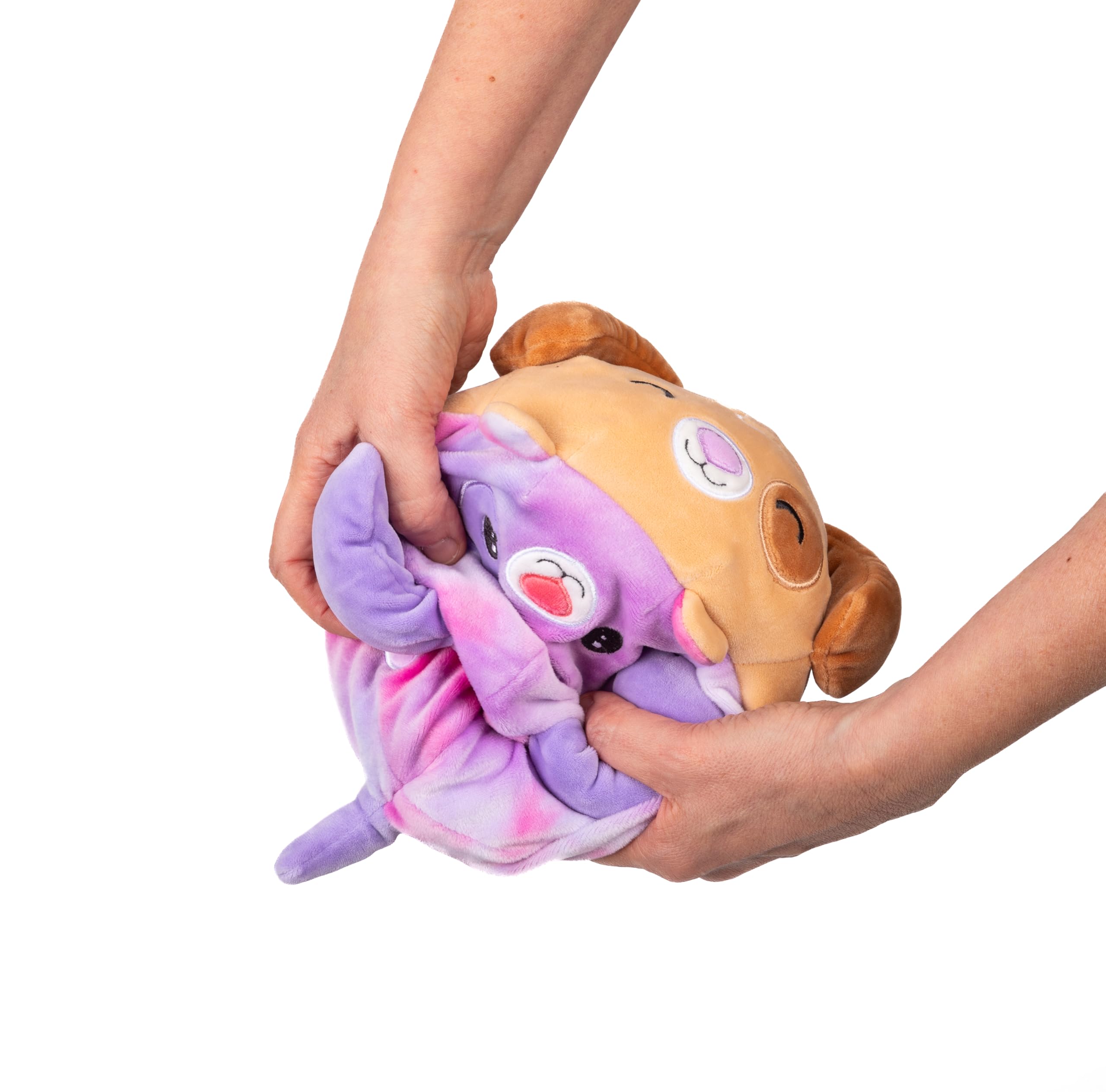 pioupiou-merveilles-cushablez-peluche-r-versible-paxton-puppy-22-cm image 6