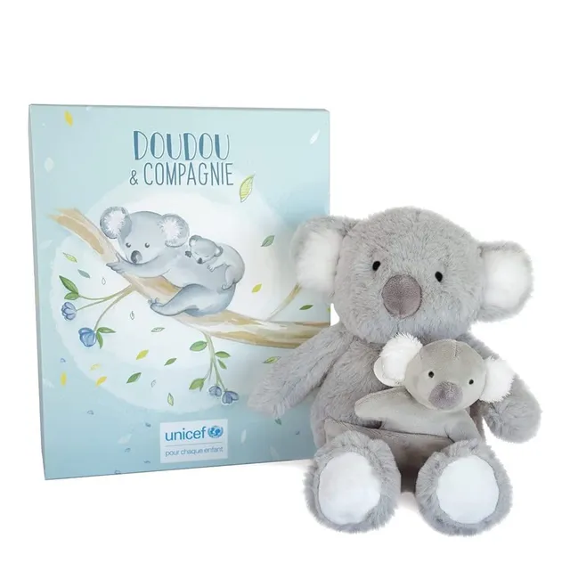 doudou-et-compagnie-unicef-dc3791-peluche-koala-avec-b-b-25-cm image 1