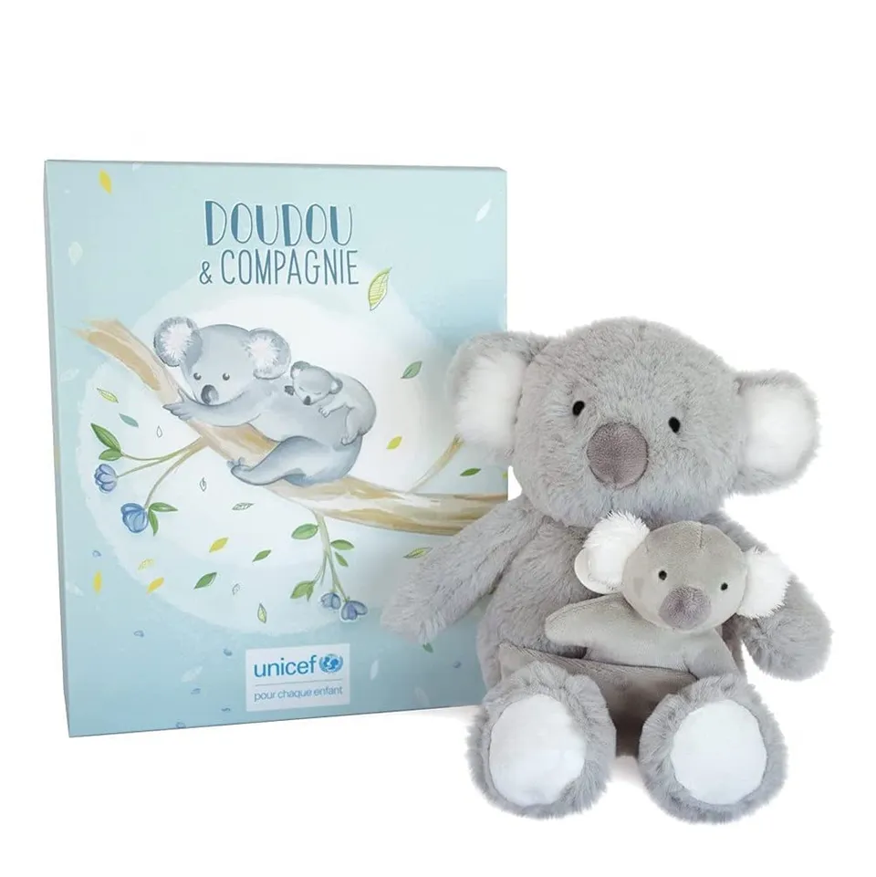 doudou-et-compagnie-unicef-dc3791-peluche-koala-avec-b-b-25-cm image 1