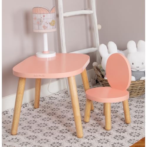 pioupiou-et-merveilles-table-ovaline-rose-et-bois-60x40x37-cm image 8
