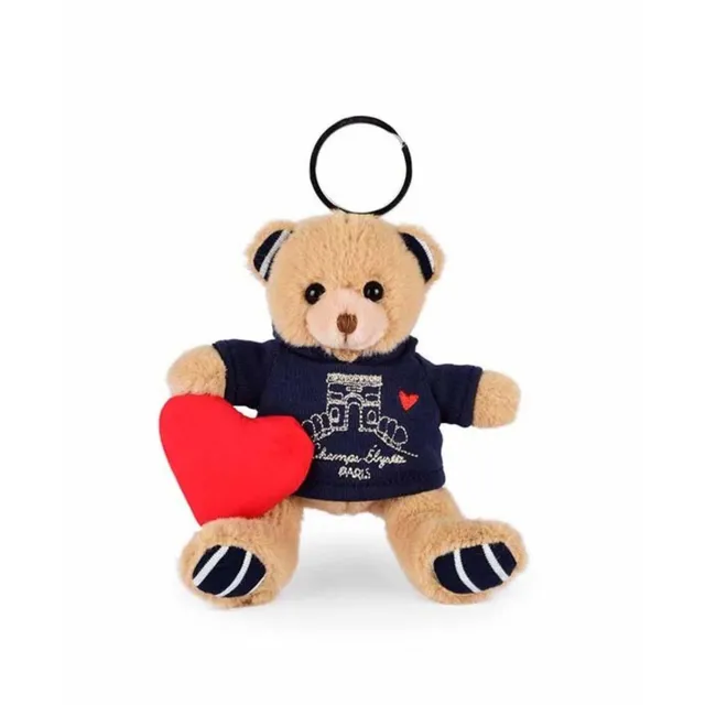 doudou-et-compagnie-collection-x-elys-e-porte-cl-s-ours-14-cm-paris image 1