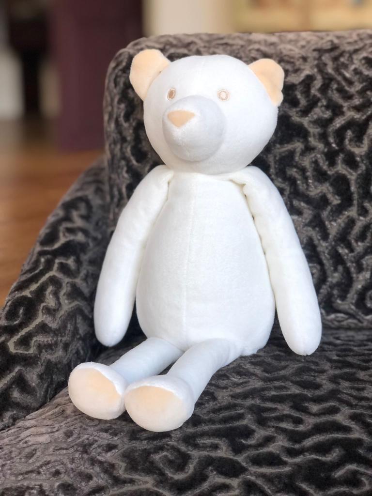 la-pelucherie-naissance-mon-premier-doudou-ours-peluche-petit-36-cm-blanc image 3