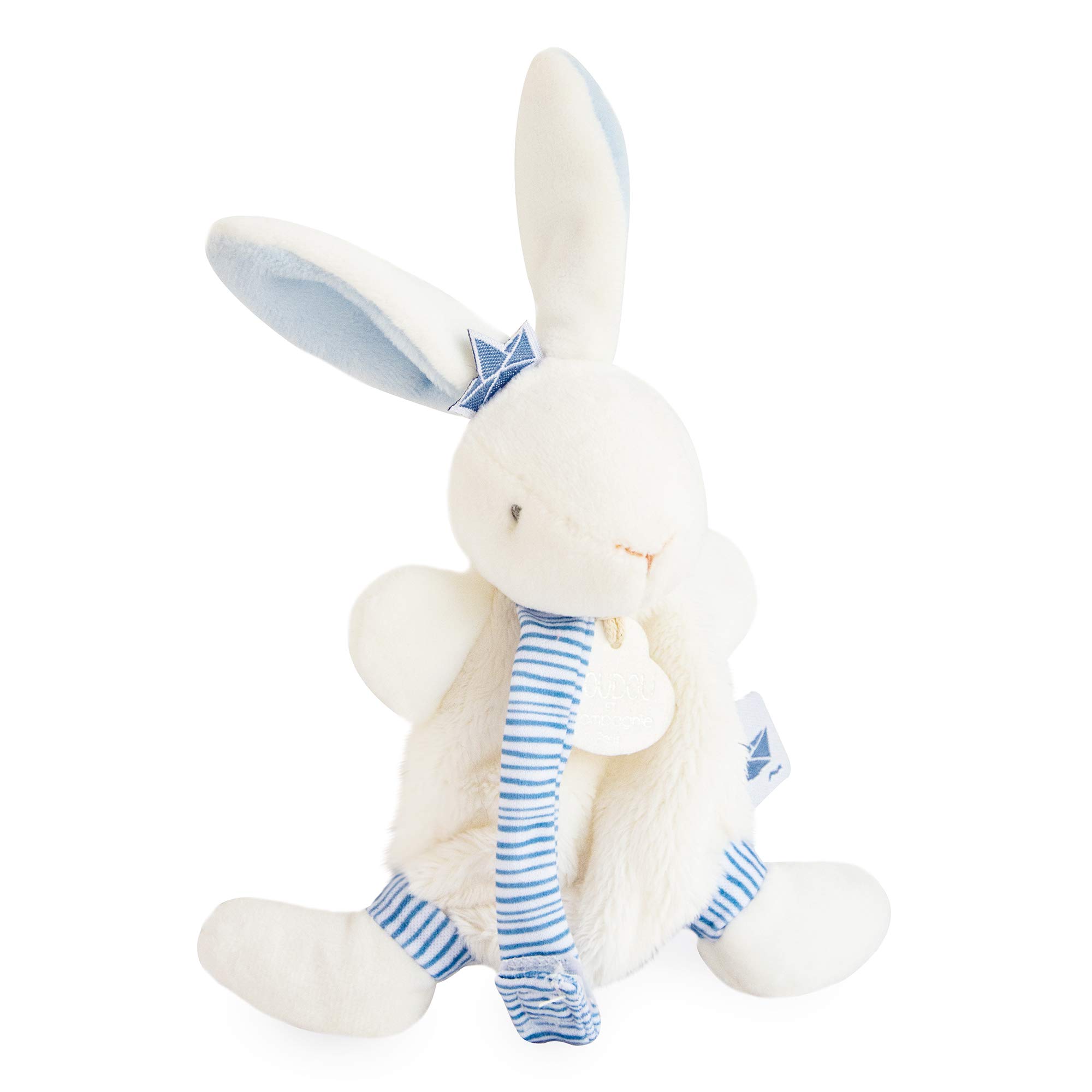 doudou-et-compagnie-poudre-de-perlidoudou-dc3511-attache-t-tine-lapin-bleu image 2