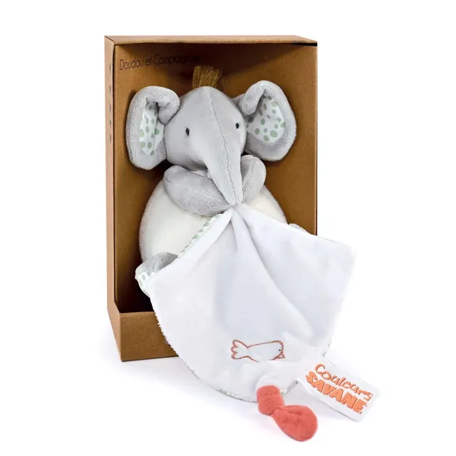 doudou-et-compagnie-couleurs-savane-dc4076-pantin-l-phant-15-cm image 1