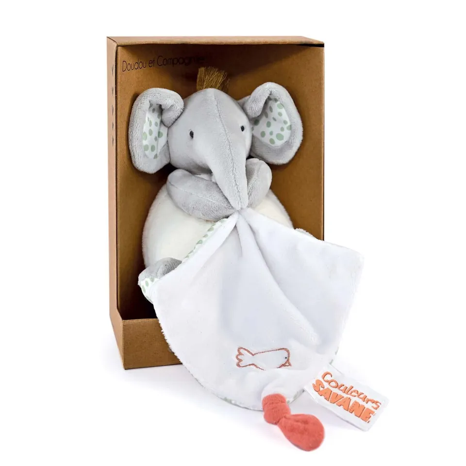 doudou-et-compagnie-couleurs-savane-dc4076-pantin-l-phant-15-cm image 1