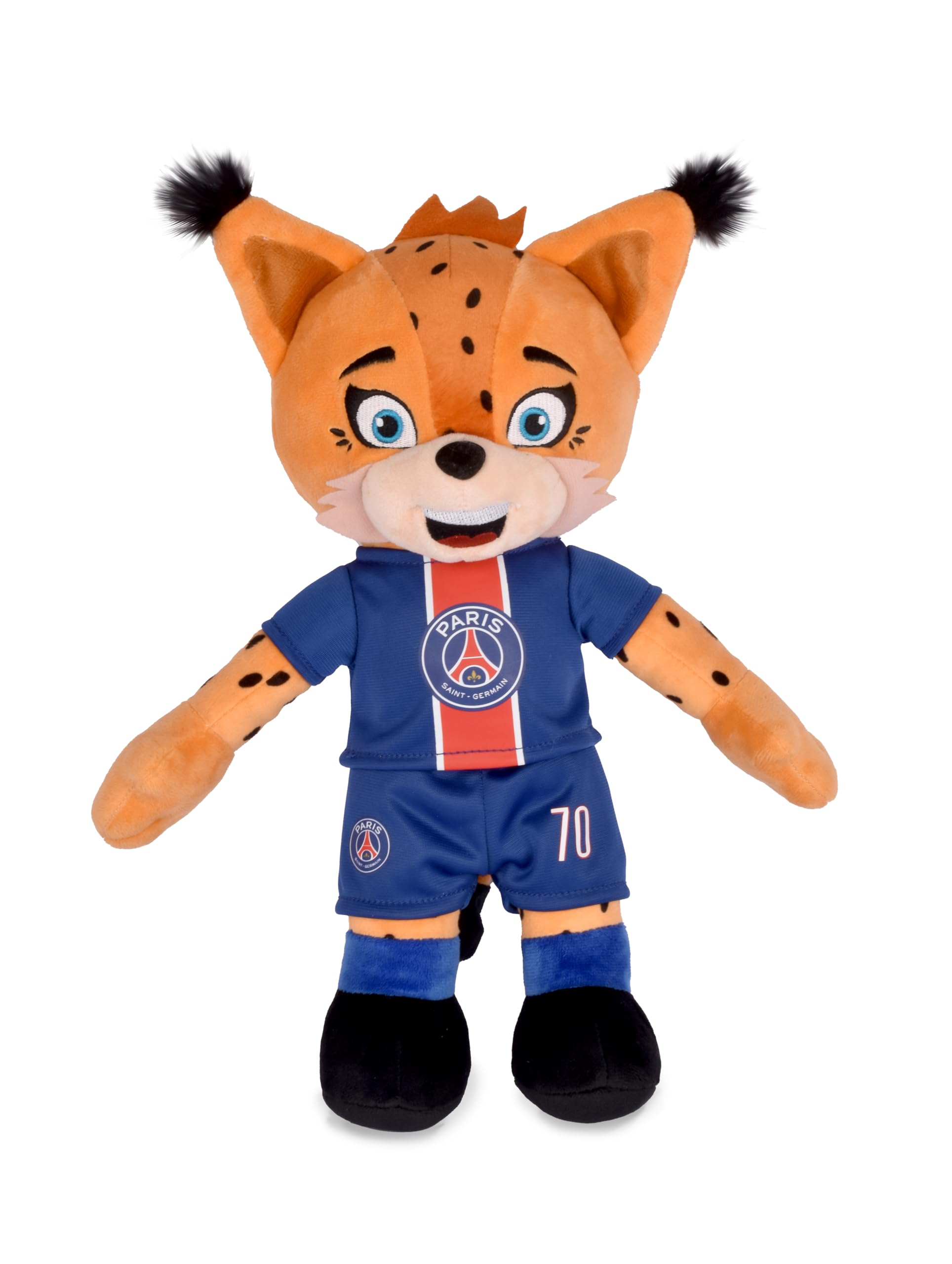 doudou-et-compagnie-psg-peluche-germain-lynx-25-cm-maillot image 1