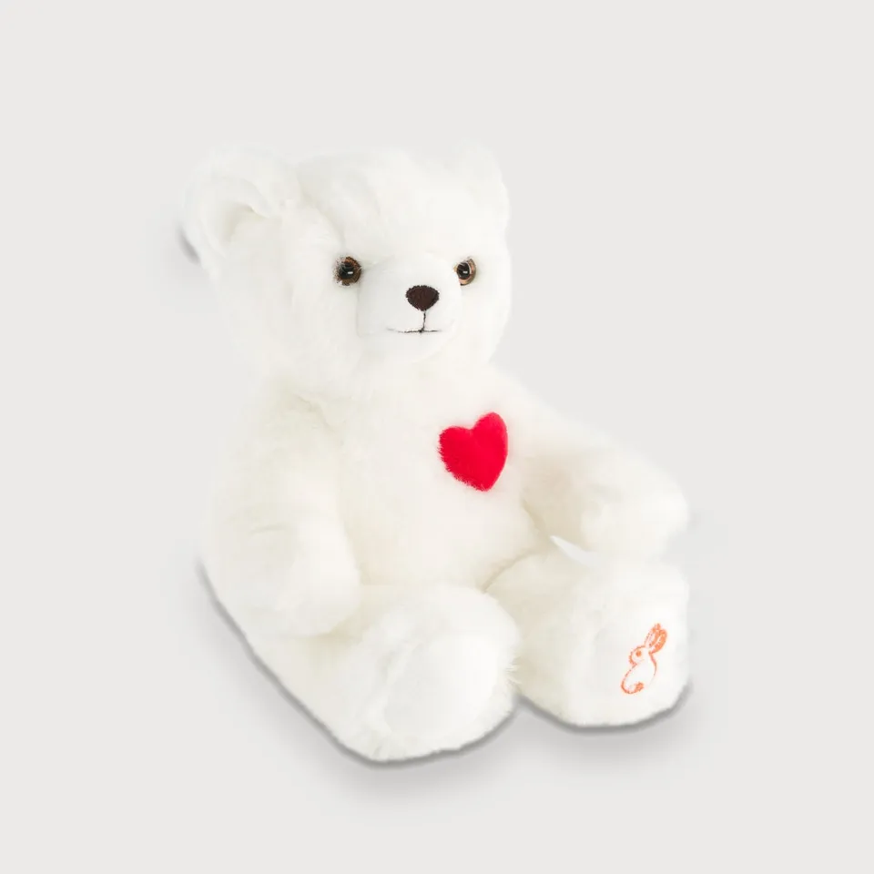 la-pelucherie-ours-mile-amoureux-peluche-25-cm-c-ur-rouge image 1