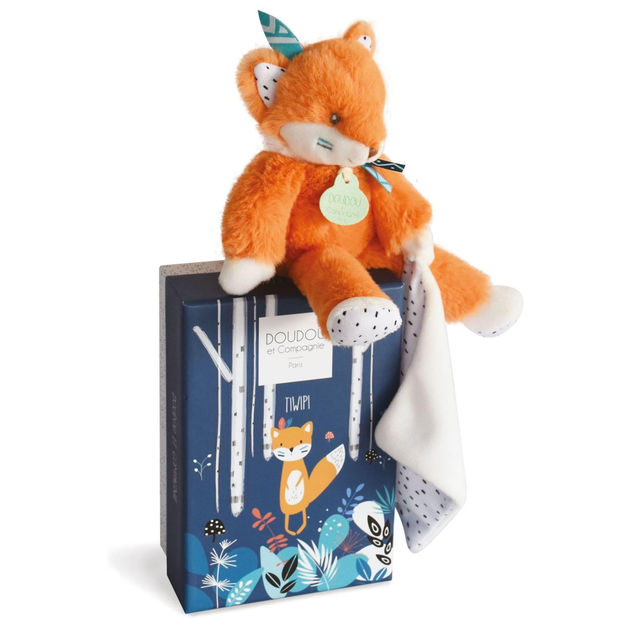 doudou-et-compagnie-tiwipi-dc3641-doudou-plat-renard-orange-23-cm image 4