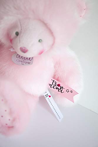 doudou-et-compagnie-les-peluches-dc3551-peluche-ours-rose-22-cm image 7