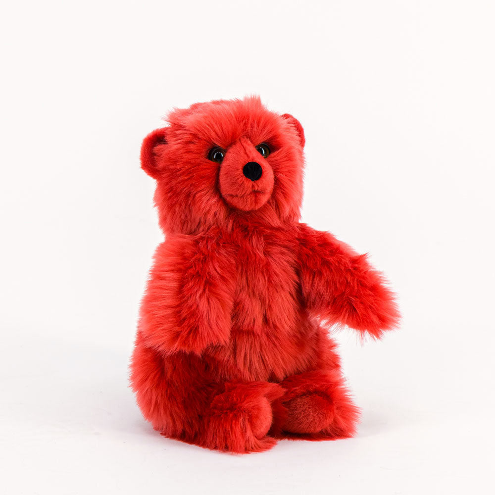 la-pelucherie-ours-jules-rouge-peluche-petit-35-cm-rouge image 3