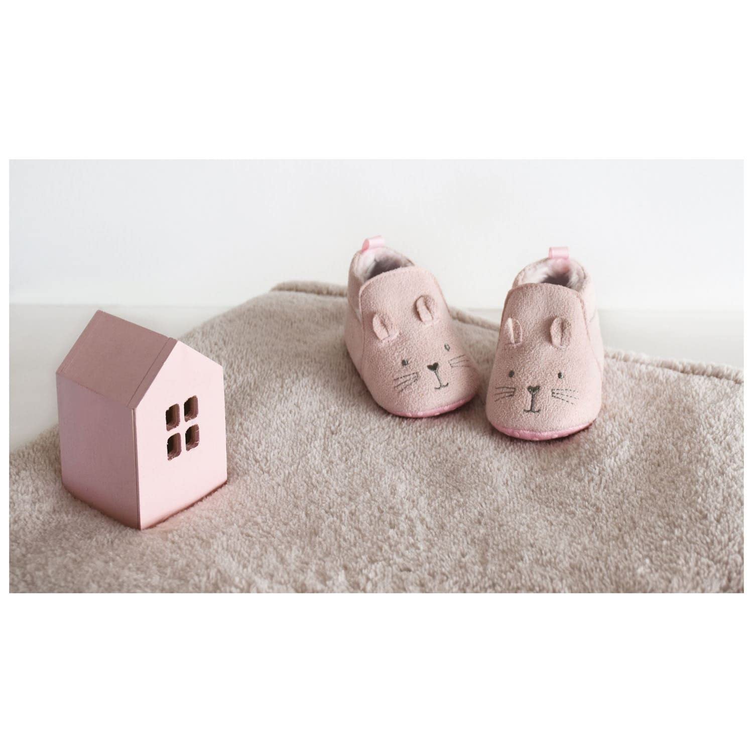 doudou-et-compagnie-chaussons-b-b-dc3708-roses-0-6-mois image 2
