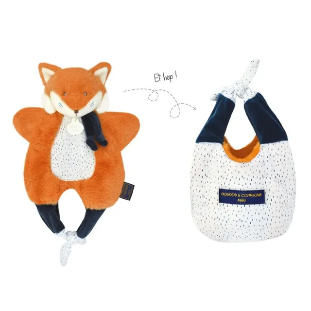 doudou-et-compagnie-petits-fut-s-dc3828-sac-renard-orange-30-cm image 1