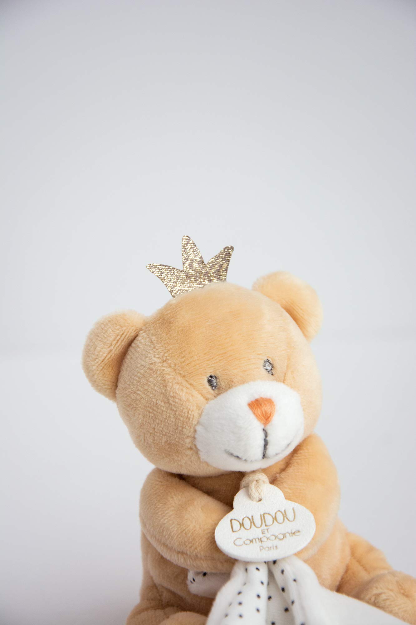doudou-et-compagnie-petit-roi-ours-peluche-10-cm-avec-doudou image 6