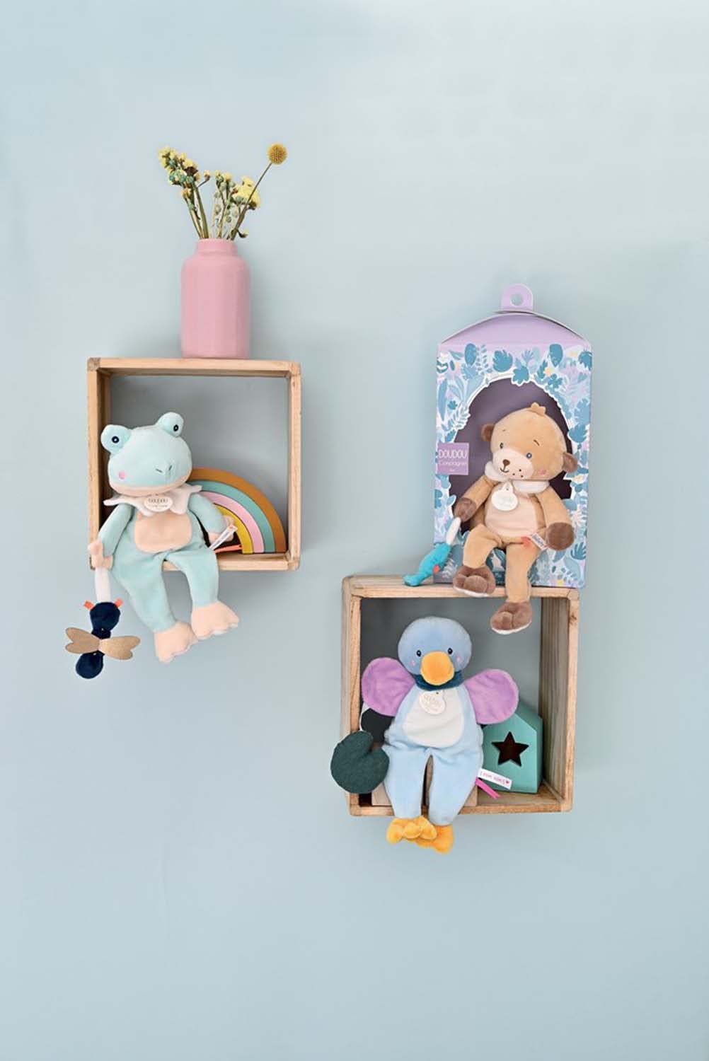 doudou-et-compagnie-coin-coin-doudou-canard-bleu-27-cm image 4