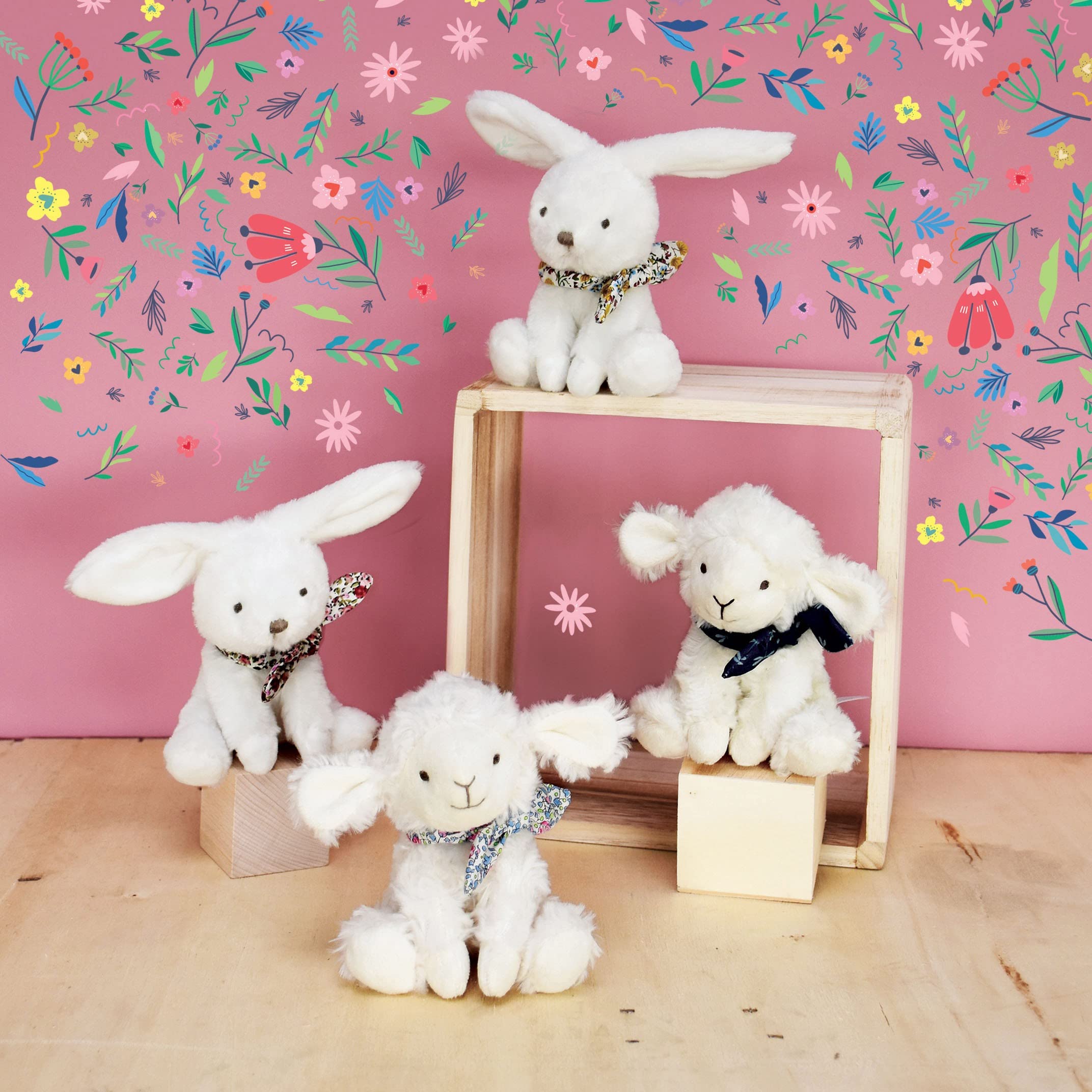 doudou-et-compagnie-les-doudous-lapin-blanc-chouchou-peluche image 2
