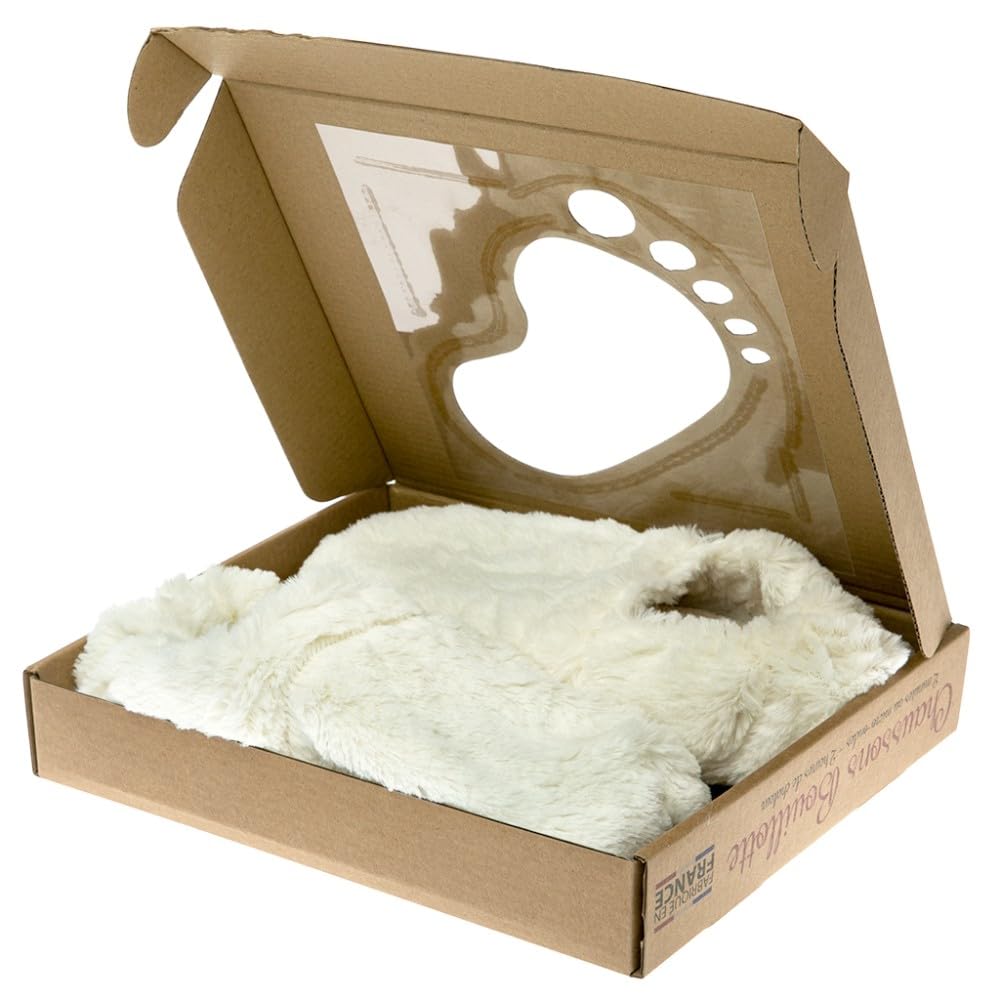 pelucho-chaussons-chauffants-bouillotte-s-che-beiges-bl-lavande image 3