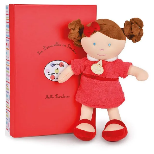 doudou-et-compagnie-grandes-demoiselles-dc2774-poup-e-framboise-30cm image 1
