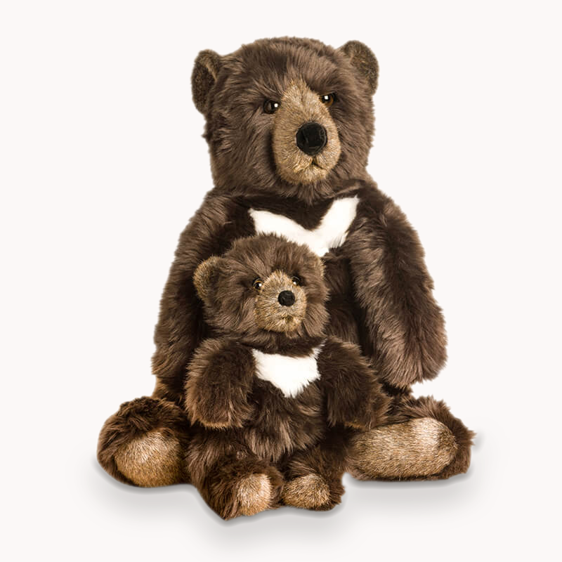 la-pelucherie-ours-gabin-peluche-brun-petit-35-cm image 1