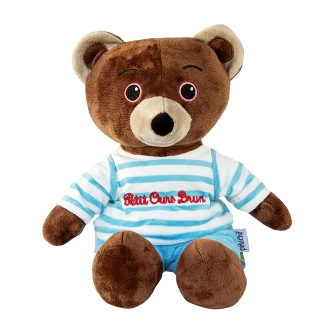 pelucho-peluches-bouillottes-petit-ours-brun-micro-ondable-lavande image 1
