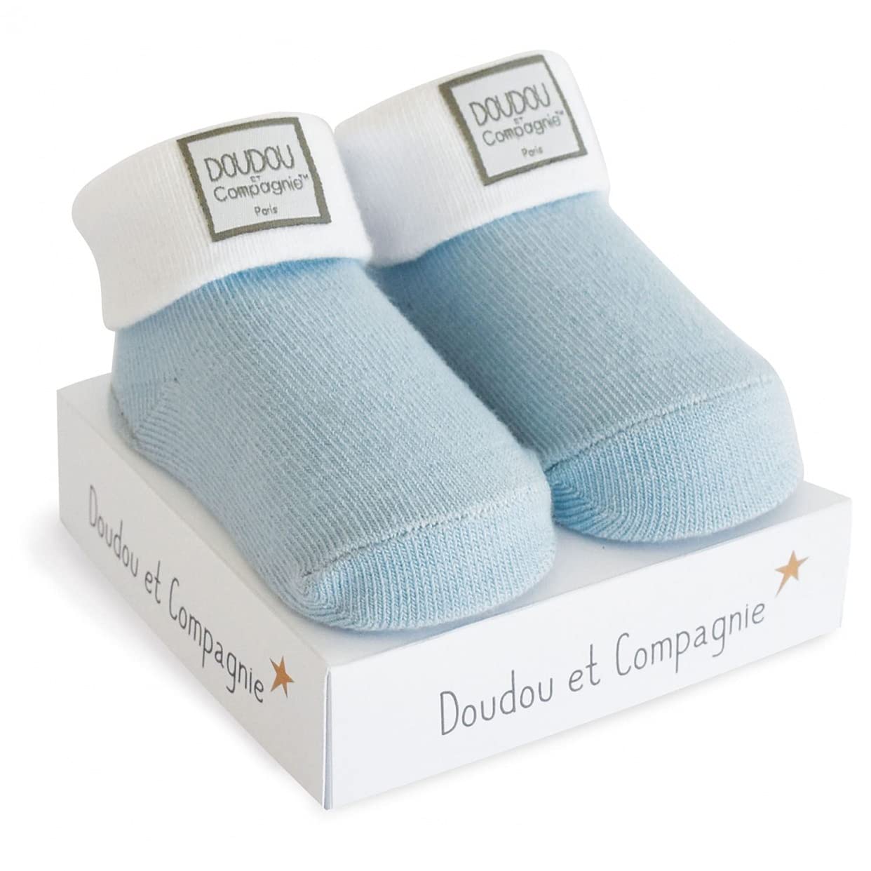 doudou-et-compagnie-chaussons-b-b-chaussettes-bleues-naissance image 3