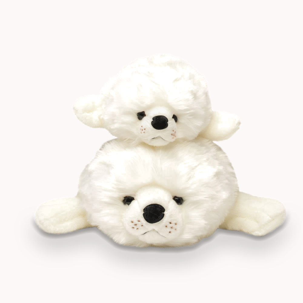 la-pelucherie-ars-ne-peluche-phoque-petit-30-cm-blanc image 1
