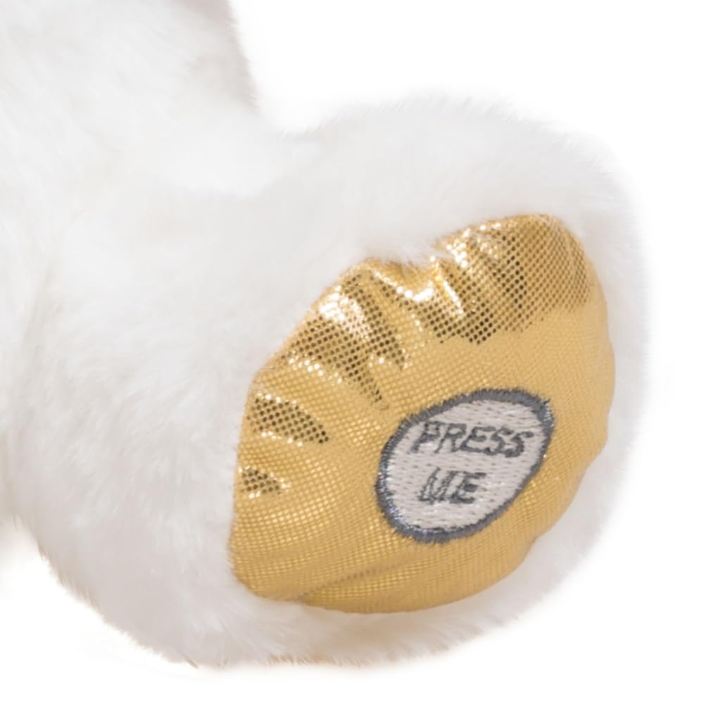 pioupiou-merveilles-gaston-peluche-musicale-coucou-25-cm-blanc-or image 5