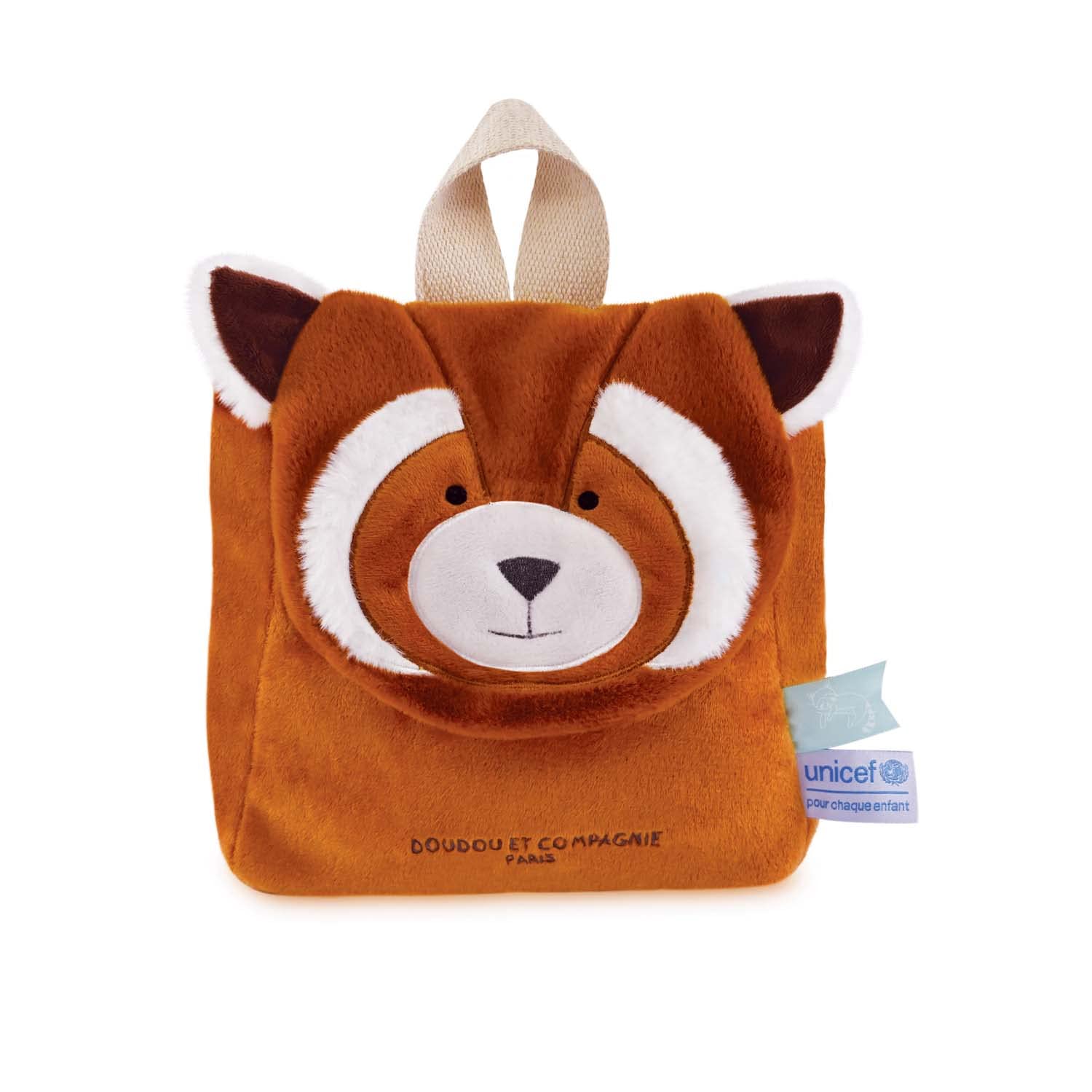 doudou-et-compagnie-sac-dos-renard-orange-unicef-20-cm image 7