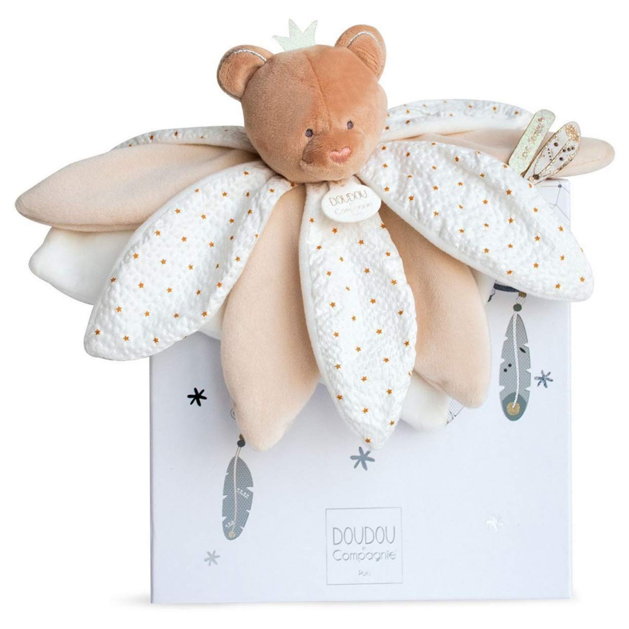 doudou-et-compagnie-attrape-r-ves-dc2792-doudou-plat-ours-taupe-26-cm image 1