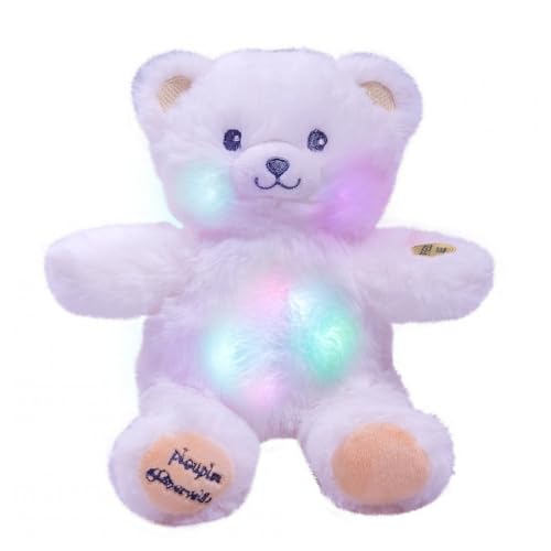 pioupiou-merveilles-gaston-ourson-lumineux-peluche-20-cm-blanc image 7