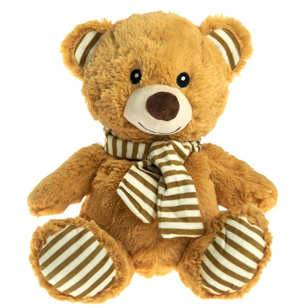 pelucho-peluches-bouillottes-bouillotte-peluche-ours-cr-me-bl-lavande image 1
