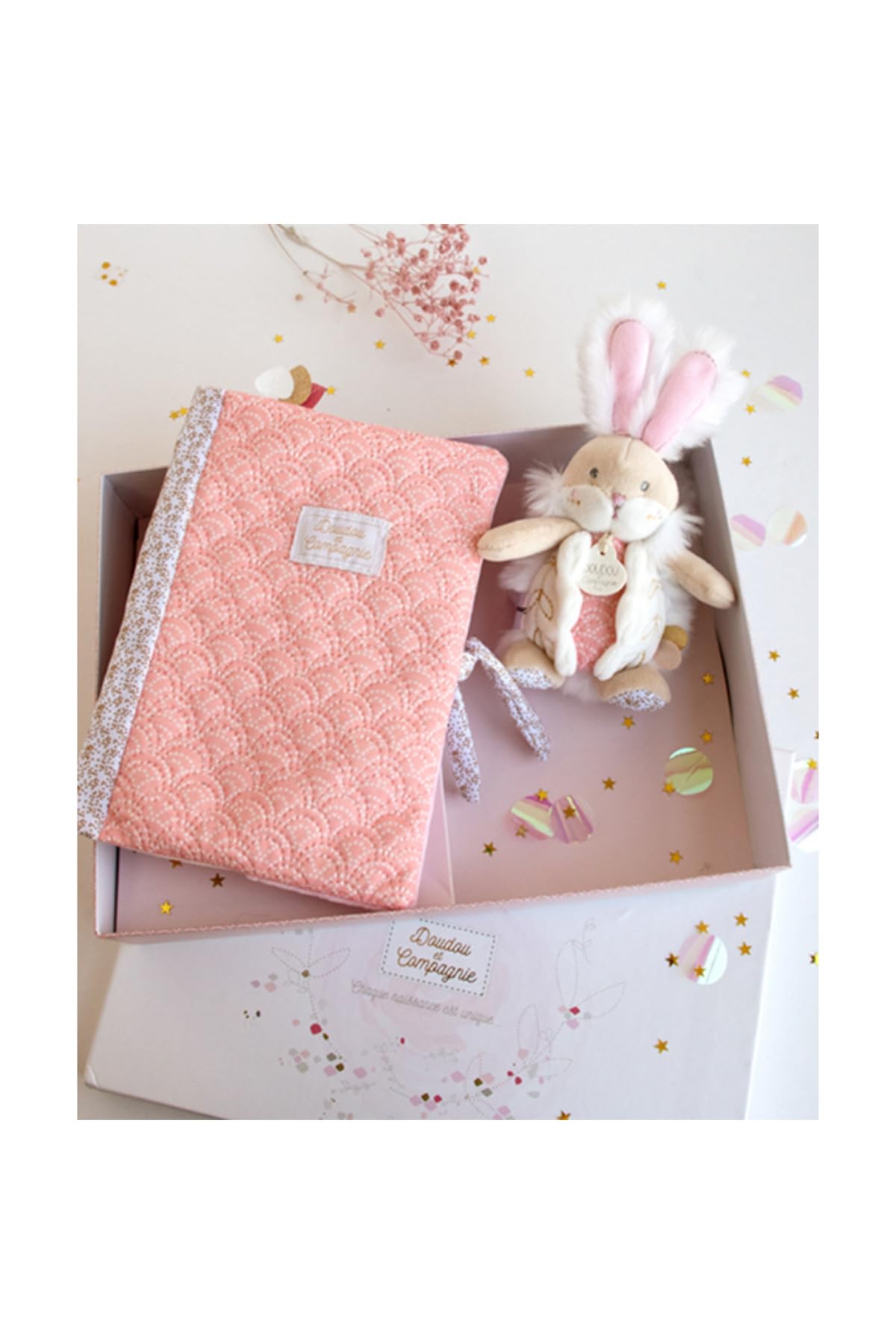 doudou-et-compagnie-lapin-de-sucre-prot-ge-carnet-sant-rose-doudou image 2