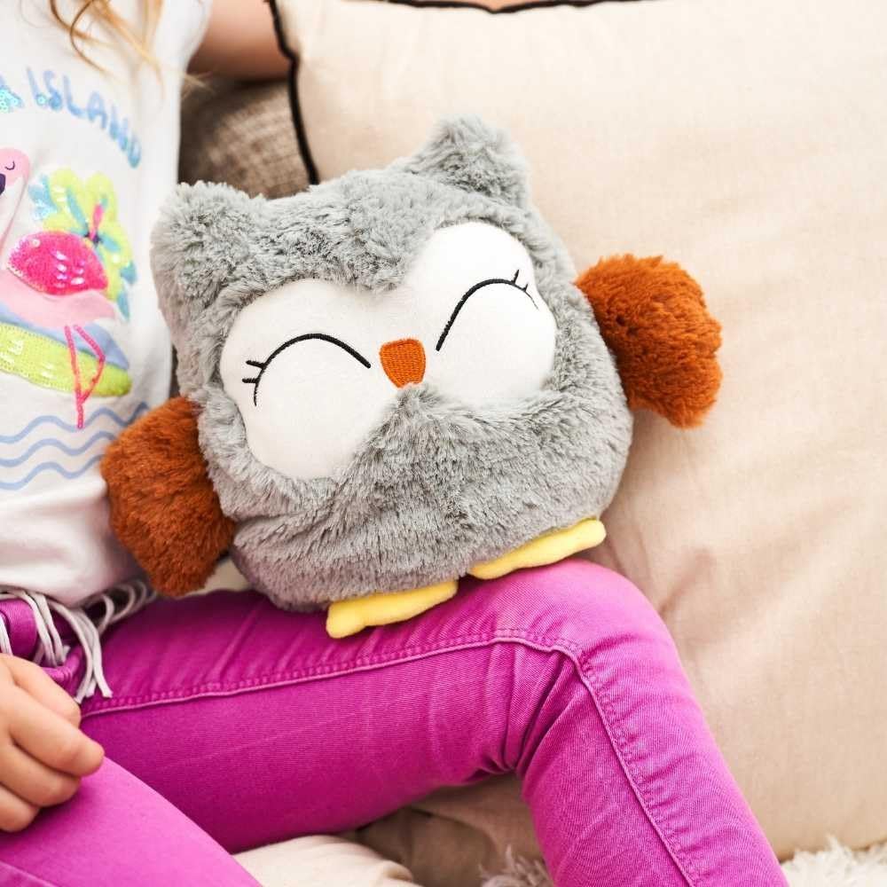 pelucho-bouillotte-peluche-chouette-grise-grains-bl-lavande-france image 4