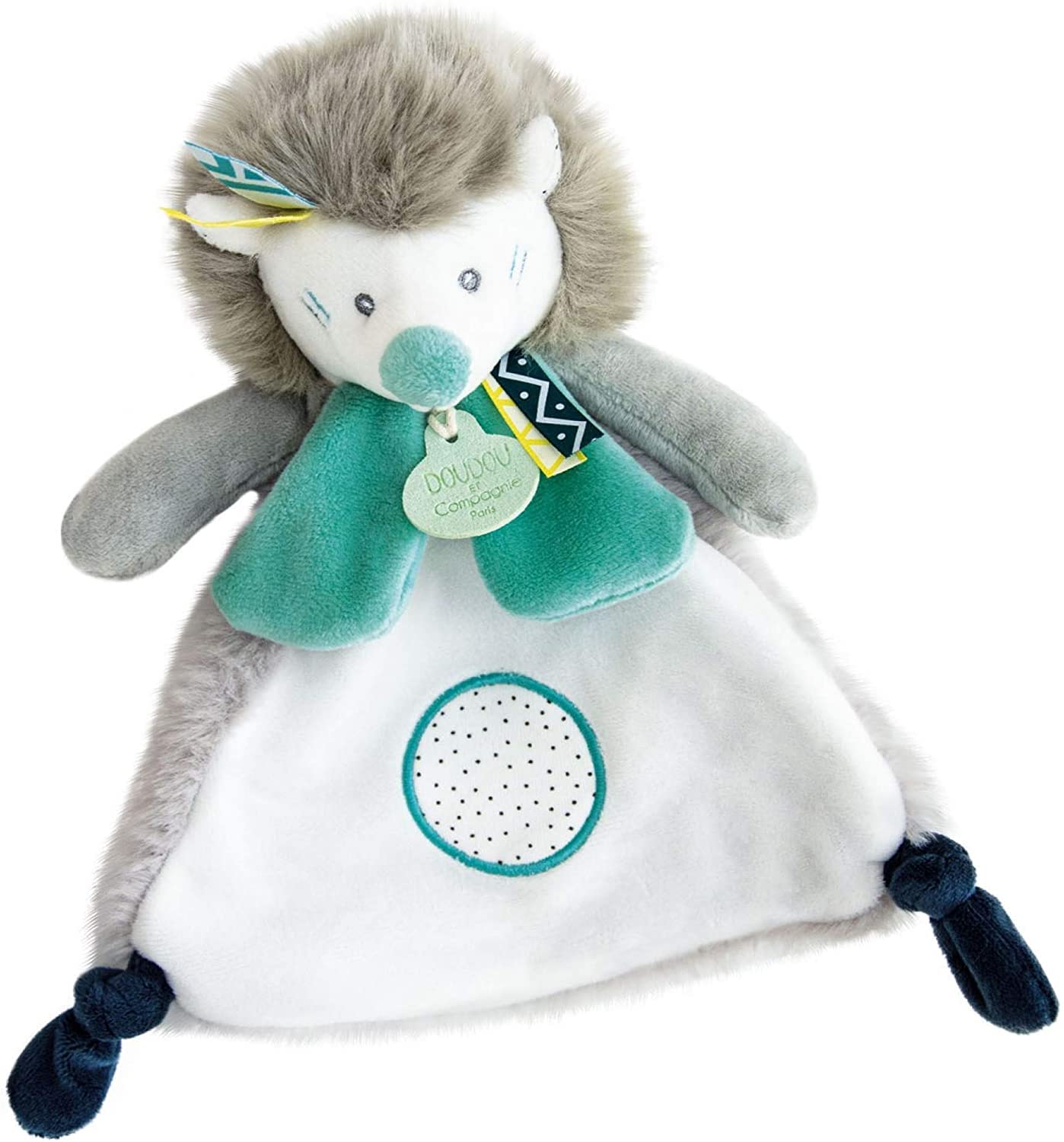 doudou-et-compagnie-tiwipi-dc3639-doudou-plat-h-risson-gris-23-cm image 2