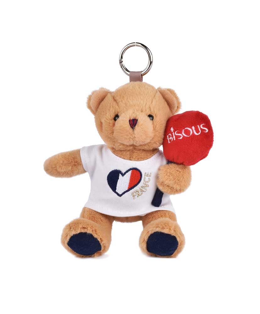 doudou-et-compagnie-amour-de-france-porte-cl-s-peluche-chien-paris-14-cm image 8