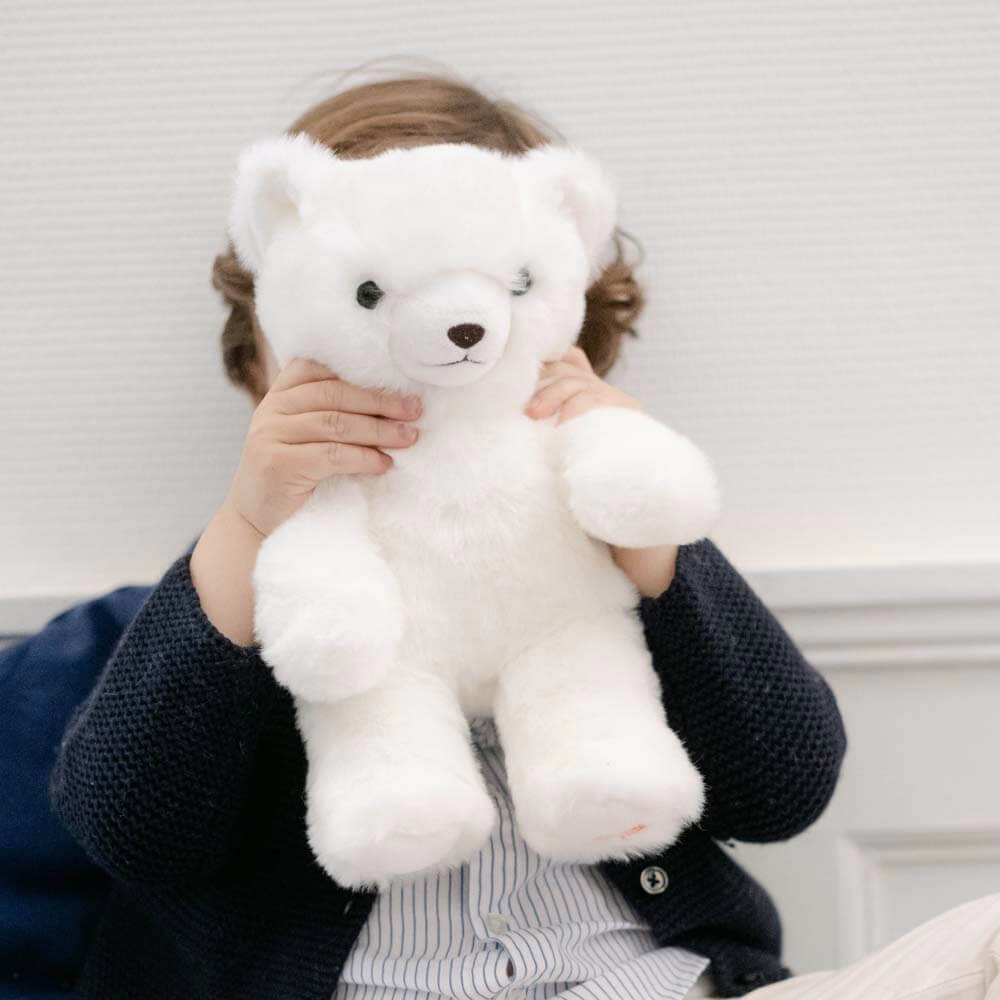 la-pelucherie-ours-mile-ours-en-peluche-petit-25-cm-blanc image 3
