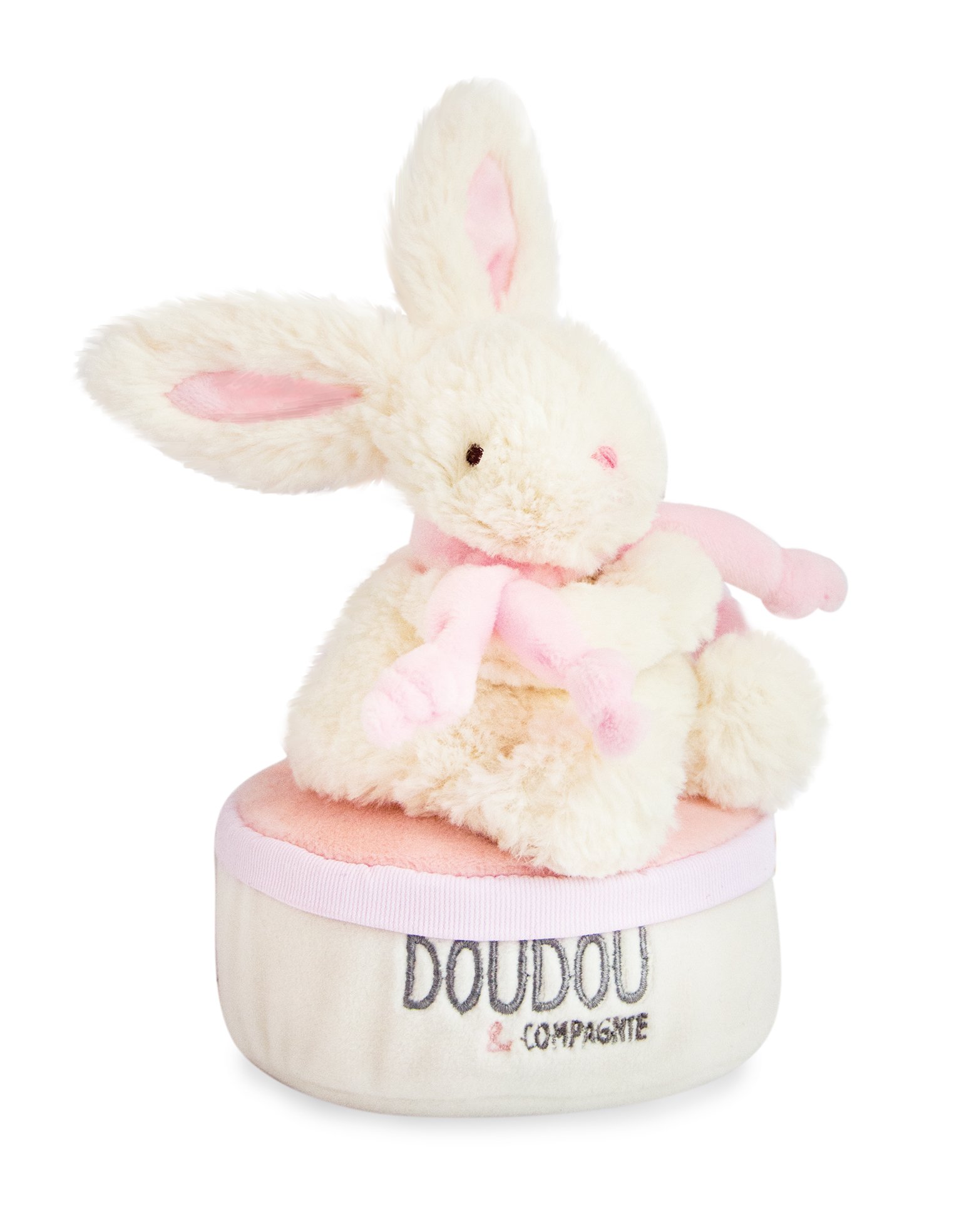 doudou-et-compagnie-lapin-bonbon-bo-te-musique-rose image 1