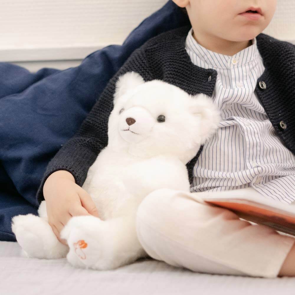 la-pelucherie-ours-mile-ours-en-peluche-petit-25-cm-blanc image 4