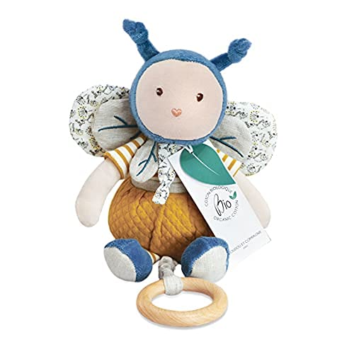 doudou-et-compagnie-coton-bio-pollen-abeille-musical-30-cm-dc3851 image 6