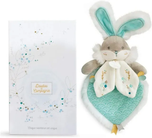 doudou-et-compagnie-lapin-de-sucre-dc3490-lapin-vert-amande-20-cm image 1