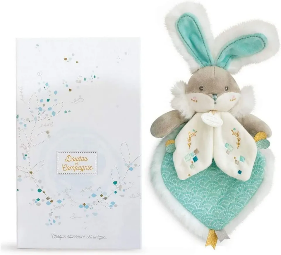 doudou-et-compagnie-lapin-de-sucre-dc3490-lapin-vert-amande-20-cm image 1