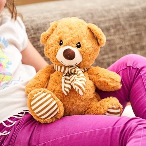 pelucho-peluches-bouillottes-bouillotte-peluche-ours-cr-me-bl-lavande image 8