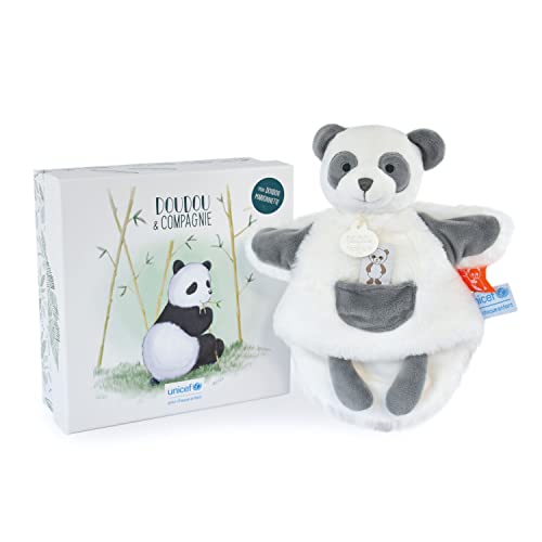 doudou-et-compagnie-marionnette-panda-unicef-25-cm-dc3990 image 5