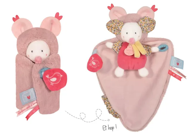 doudou-et-compagnie-les-doudous-papillotte-souris-25-cm-dc3952-cape image 1
