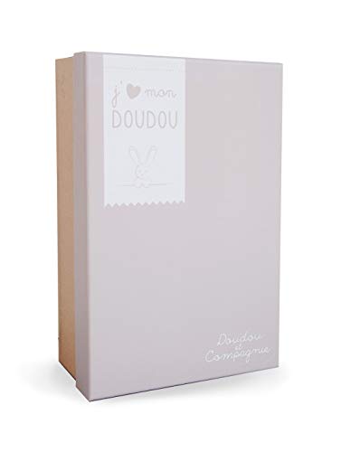doudou-et-compagnie-lapin-doudou-chic-doudou-taupe-30-cm image 6