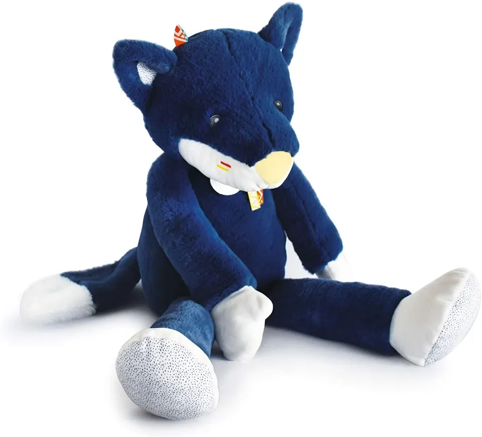 doudou-et-compagnie-tiwipi-dc3644-peluche-loup-bleu-60-cm image 1