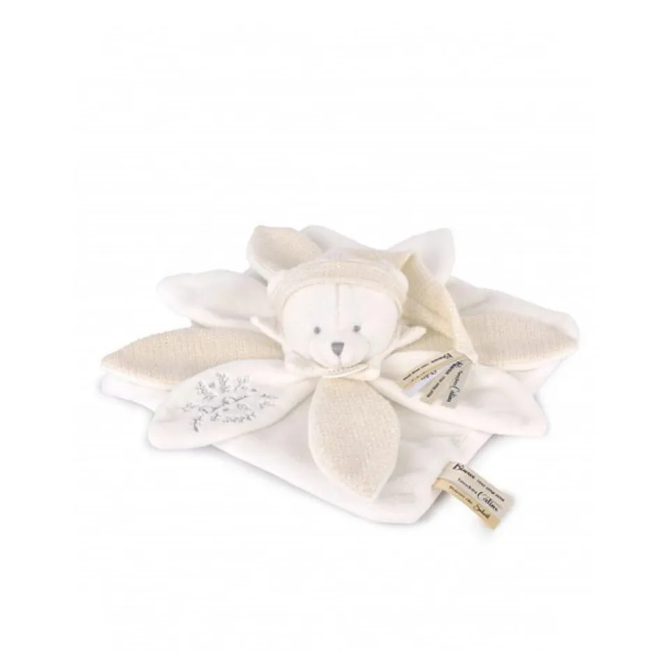 doudou-et-compagnie-iconiques-collector-ours-blanc-fleur-dc4342 image 1