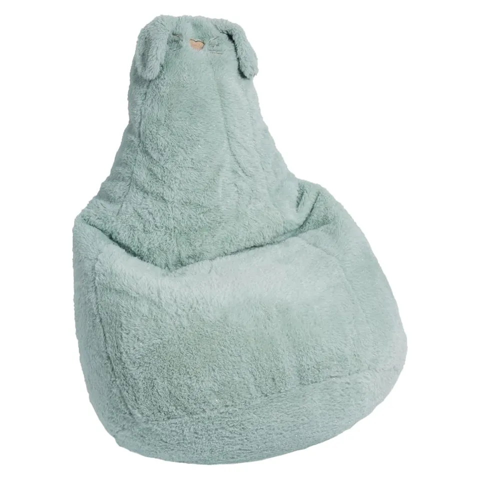 pioupiou-merveilles-pouf-poire-lapin-glitter-vert-enfant image 1