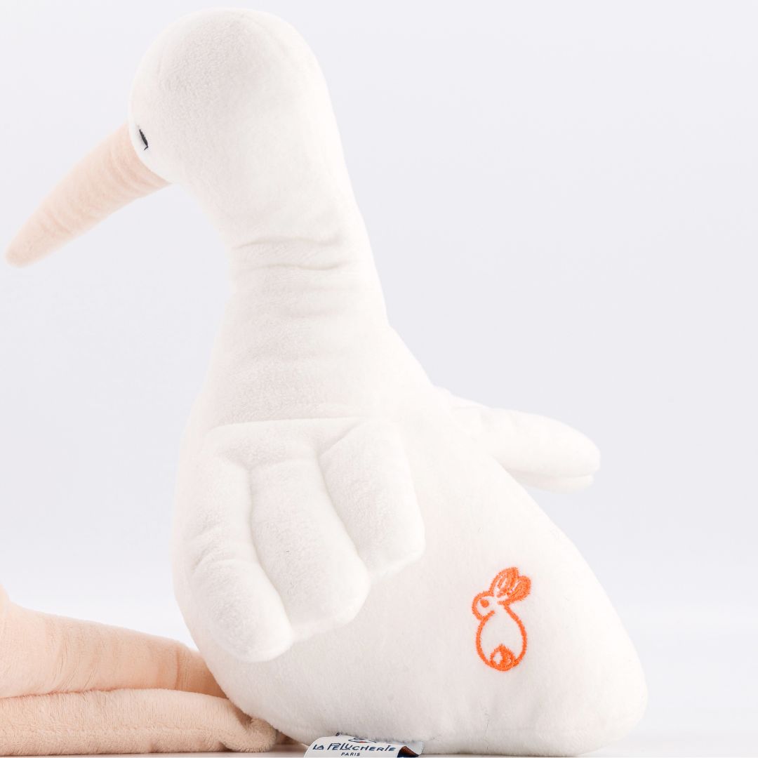 la-pelucherie-cigogne-premier-doudou-38-cm-blanc image 5