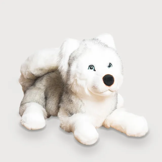 la-pelucherie-chiens-husky-l-onard-peluche-moyen-45-cm-gris image 1
