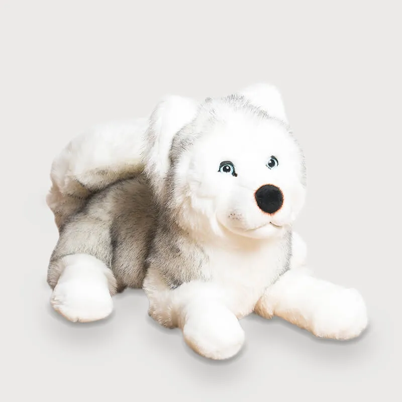 la-pelucherie-chiens-husky-l-onard-peluche-moyen-45-cm-gris image 1